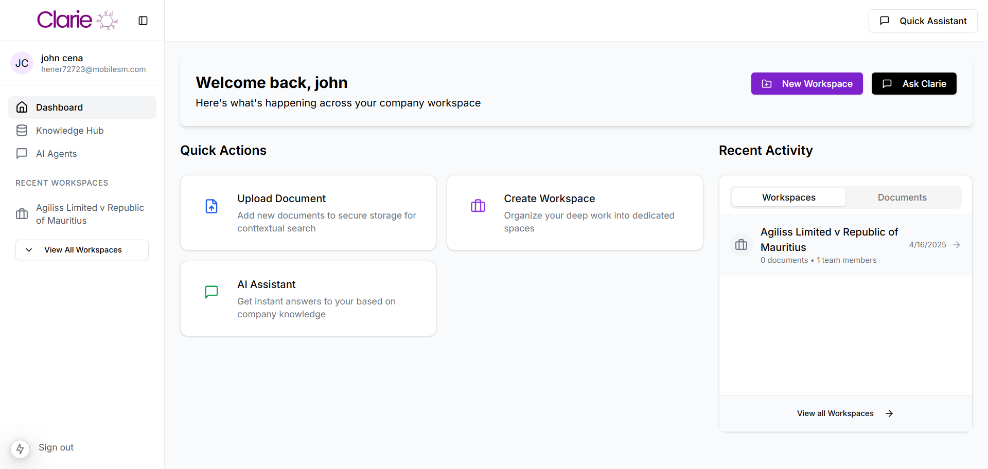 Wakili Chat Interface